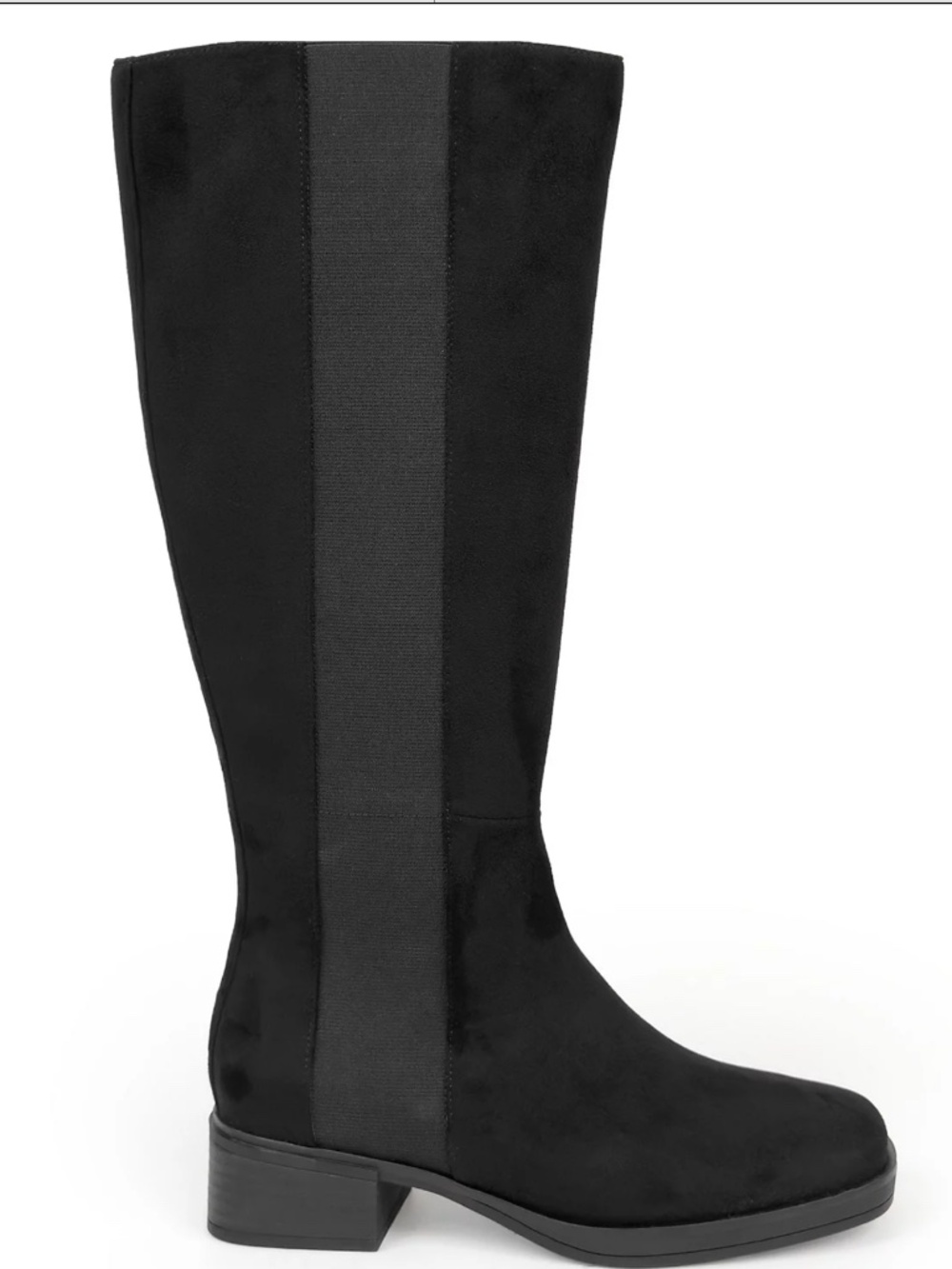 Aerosoles Daria Equestrian Style Black Boots - Faux Suede-8W -Brand New in BOX